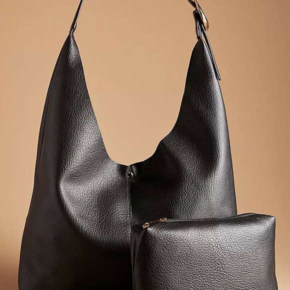 Anthropologie Handbags - Anthropologie The Love Knot Slouchy Bag: Buckle Edition in Grey color NWT